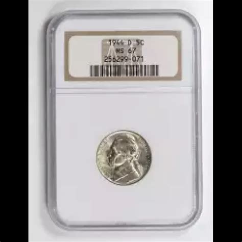 1944-D Nickel Jefferson NGC MS-67 - Lost Dutchman Rare Coins