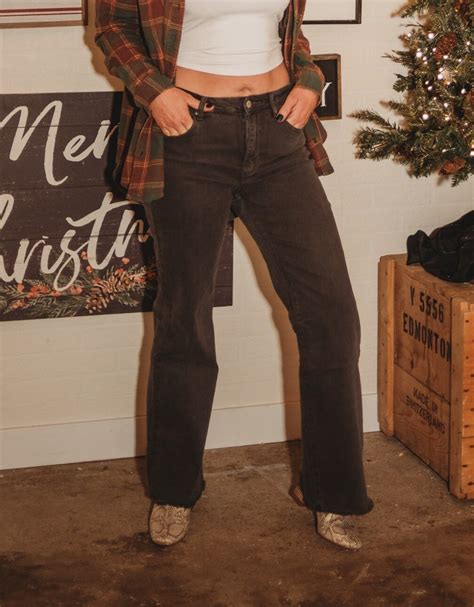 Tahlia Acid Wash Frayed Pants- Ash Black | SWEET HOME