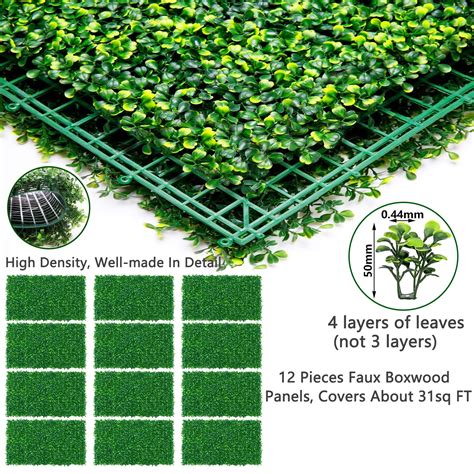 Buy 12Pcs Boxwood Panels- 16"x24" Boxwood Hedge Wall Panels, Grass Wall ...
