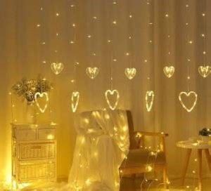 ADONYX 10 LEDs 3.05 m Gold Flickering, Steady Heart Rice Lights Price ...