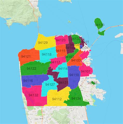 Zip Codes in San Francisco City and County
