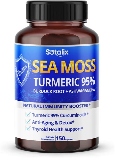 Amazon.com: Sotalix Sea Moss Capsule 10100mg with Ashwagandha, Burdock Root, Bladderwrack ...