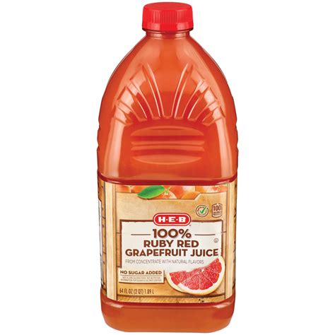 H-E-B 100% Ruby Red Grapefruit Juice - Shop Juice at H-E-B