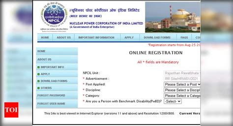 NPCIL Apprenticeship 2021: Apply online for 107 vacancies - Times of India