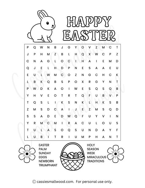 Printable Easter Word Find - Printable Board Games
