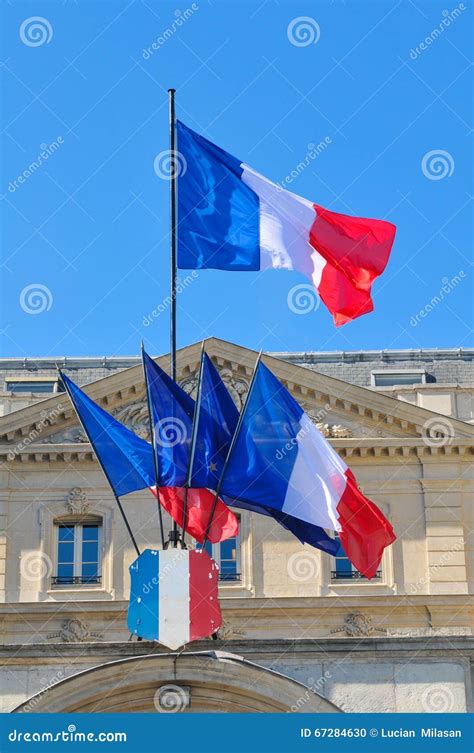 French flags in Paris stock photo. Image of july, liberte - 67284630
