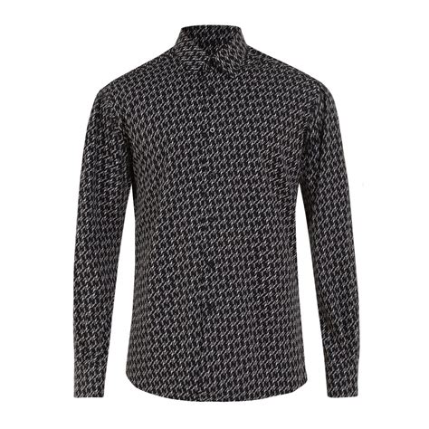 Buy Men Black Modern Fit Printed Long Sleeve Casual Shirts Online ...