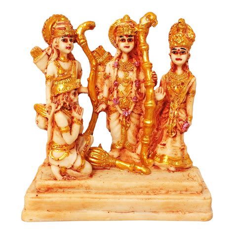 Buy ART N HUB Marble Look Hindu God Shri Ram Darbar Statue Lord Rama ...