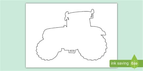 Blank Tractor Shape Display Cut-Out (teacher made) - Twinkl