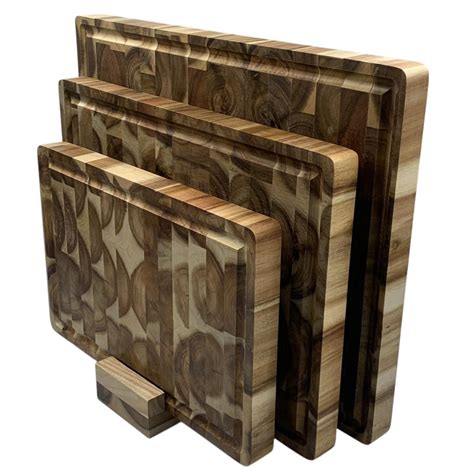 KOLWOVEN Acacia Wood Cutting Boards Set of 3 for Kitchen 1 Inch Thick ...