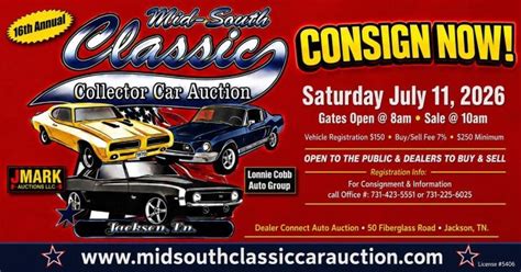 16th Annual Mid-South Classic Collector Car Auction - Jackson ...