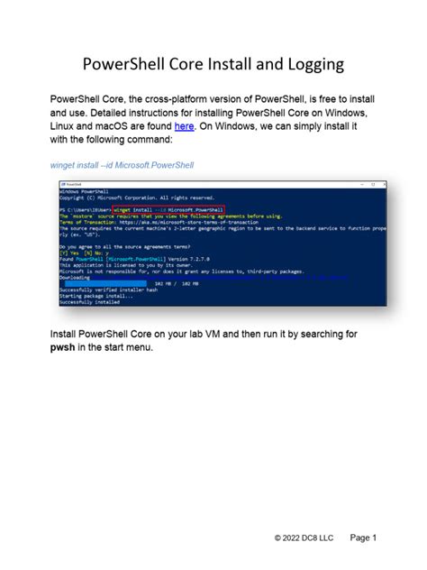 PowerShell Core 的图像结果