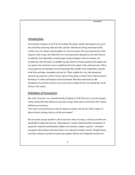 Ecosystem notes - prof. - Environmental Studies - Studocu