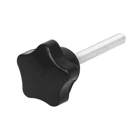 Generic M6 x 50mm Plastic Star Head Screw Bolt Clamping Knob Grip Black ...