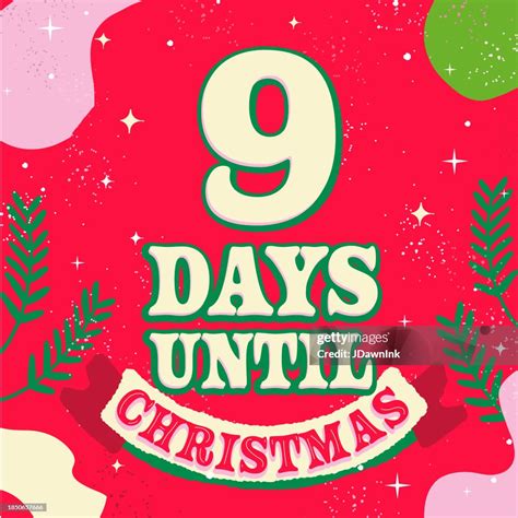 9 Days Until Christmas Countdown Cute Background Design Template High ...