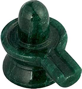 Buy Exotic India Shiva Linga Carved in Green Aventurine - Green ...