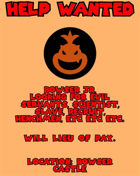 Help Wanted Poster by SMBros on DeviantArt