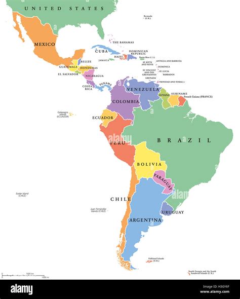 Printable Labeled Map Of Latin America