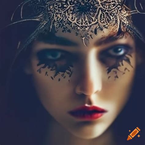 Intricately detailed 7 of wands tarot card