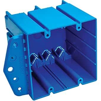 B249B 2-Gang Blue PVC New Work/Old Work Deep Switch/Outlet Wall ...
