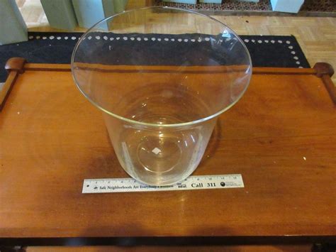 Partylite Replacement Glass Hurricane Insert Floor 3 wick Candle Holder ...