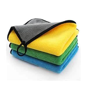 Tradehub® Multipurpose Microfiber Cleaning Towels – Pack of 3, Ultra ...
