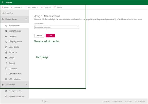 Image result for Microsoft Stream Admin Settings