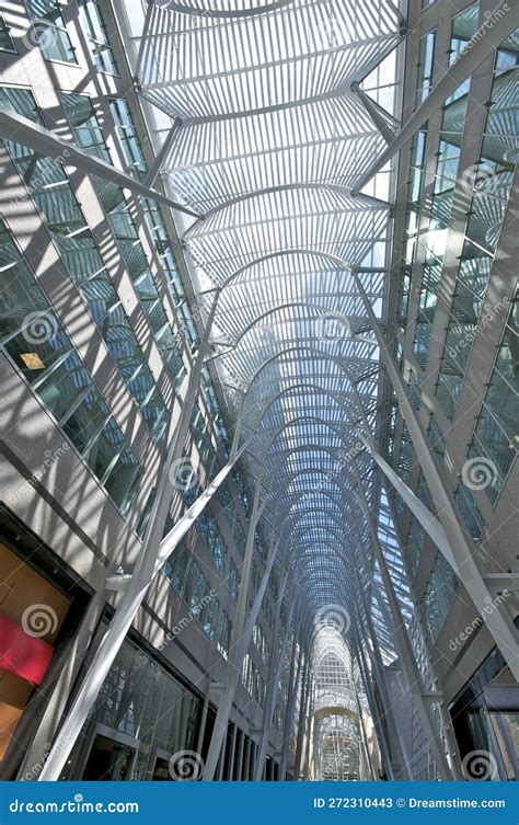 Interior Atrium of a Modern Office Building Editorial Stock Photo - Image of curve, space: 272310443