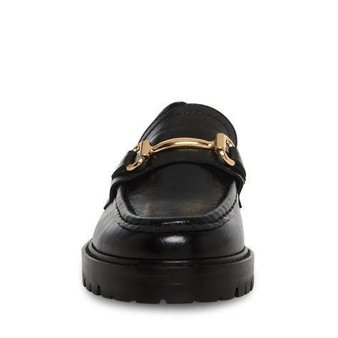 MISTOR Black Leather Women's Loafers | Women's Designer Loafers - Steve ...