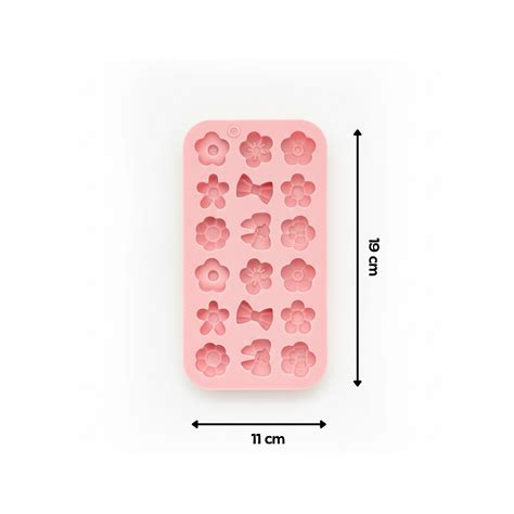 Flower & Bow Silicone Mold – 18 Cavity Multipurpose Chocolate & Baking ...