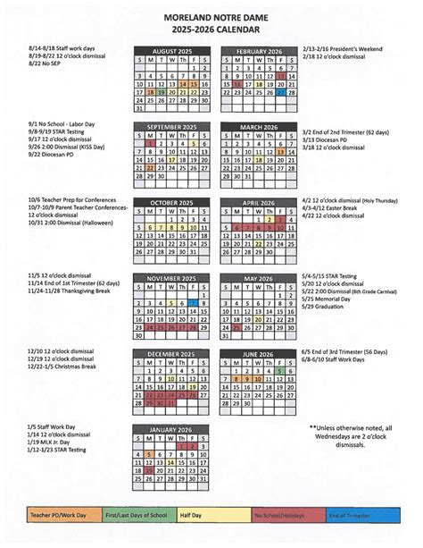 Notre Dame Academic Calendar 2026 - Free Printable Calendar