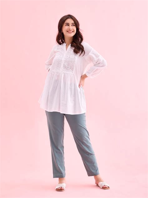 Ocean Green Cotton Stretch Kurti Pants – Go Colors India