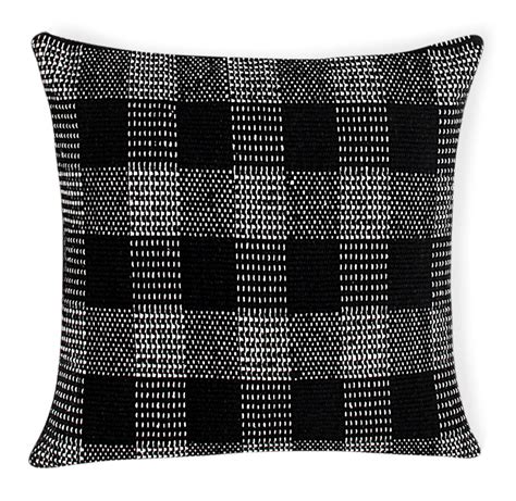Mono Checker Cotton Cushion Cover (Set of 2) | Saral Home