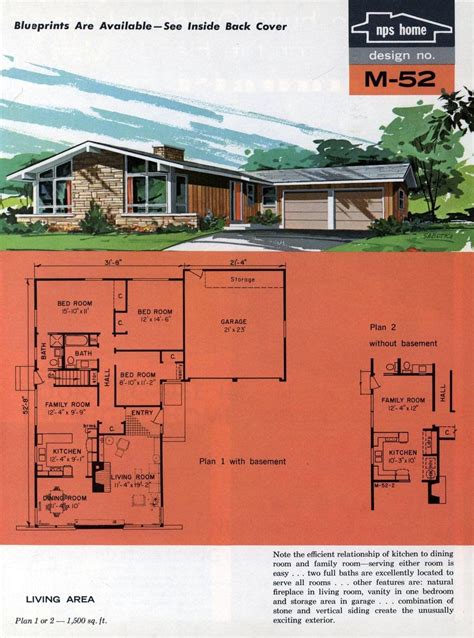 Vintage 60s Home Plans for Mid-Century Houses