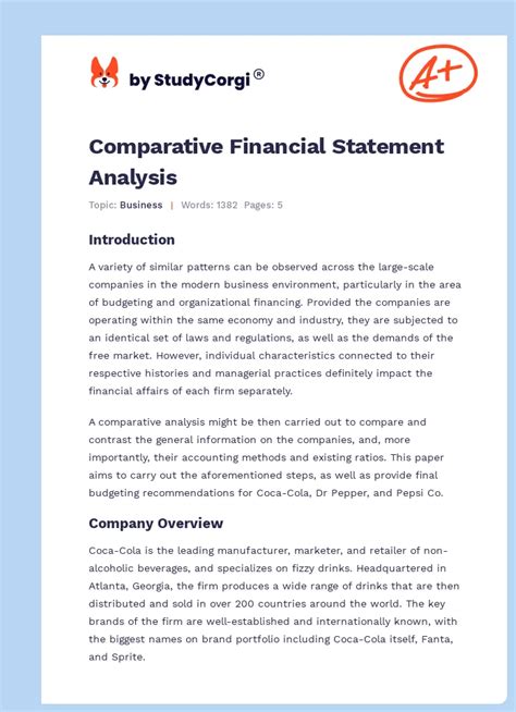 Comparative Financial Statements Example 的图像结果