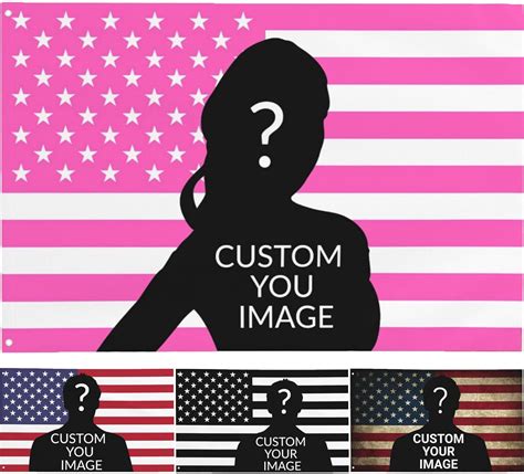 Amazon.com : Custom Pink American Flag Or American Flag,Add Your Photo ...