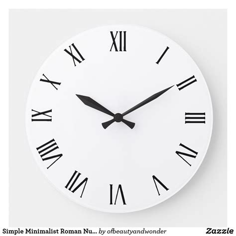 Simple Minimalist Roman Numerals | Wall Clock | Zazzle.com | Roman ...