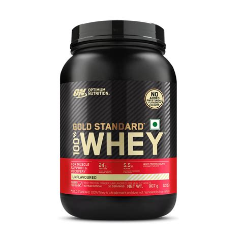 Unflavoured Optimum Nutrition (ON) Gold Standard 100% Whey Protein Pow