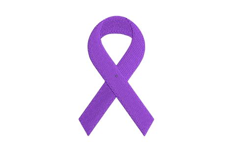 Pancreatic Cancer Ribbon Embroidery · Creative Fabrica