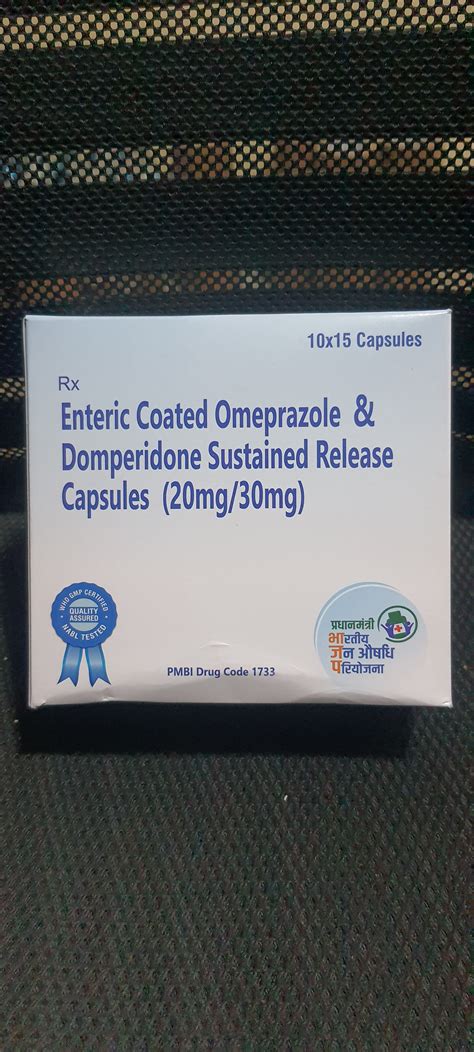Like Omez-D, Omeprazole 20mg and Domperidone 30 mg, 15 capsules | API ...