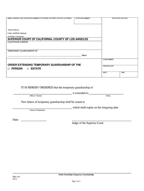 CA PRO 047 Form - Fill Online, Printable, Fillable, Blank - pdfFiller