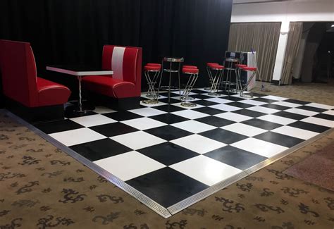 Black and white dance floor hire | Dancefactors
