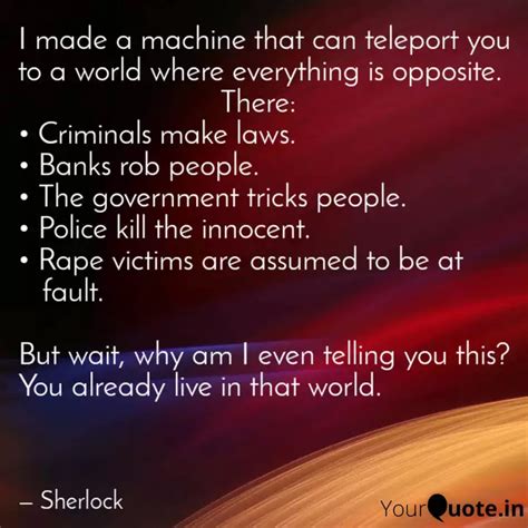 I made a machine that can... | Quotes & Writings by Sherlock Doyle ...