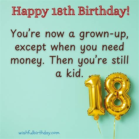 75 Best Happy 18th Birthday Wishes and Images for Him or Her - Wishful ...