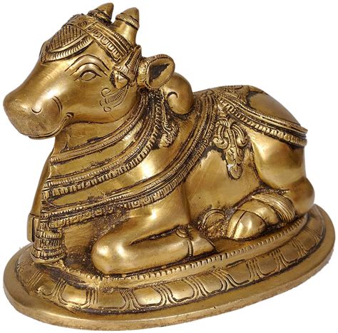 Buy Exotic India Nandi - Brass Statue Online at Low Prices in India ...