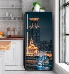 A.T PRINTING SERVICES 60.96 cm dubai round tower view fridge wallpaper ...