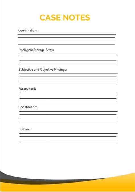 Image result for Case Note Layout