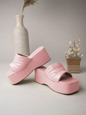 Buy Shoetopia Retro Style Pink Platform Heels for Women & Girls Online