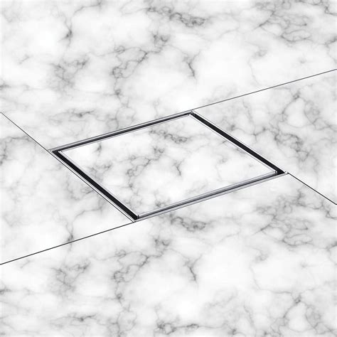 Marble Insert Floor Drain (6 x 6 Inches) - LIPKA | Lipka Home