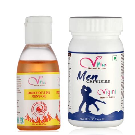 Vigini Fiery Hot Massage Oil Men with Capsules : Amazon.in: Health ...